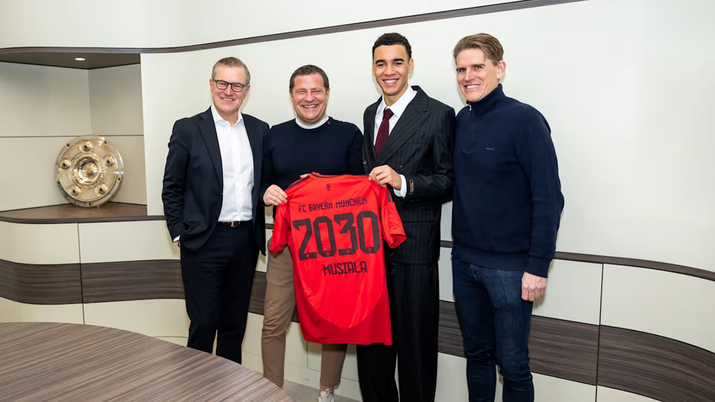 png电子平台法尔克：穆西亚拉新合同解约金1.75亿欧，年薪约2500万欧元