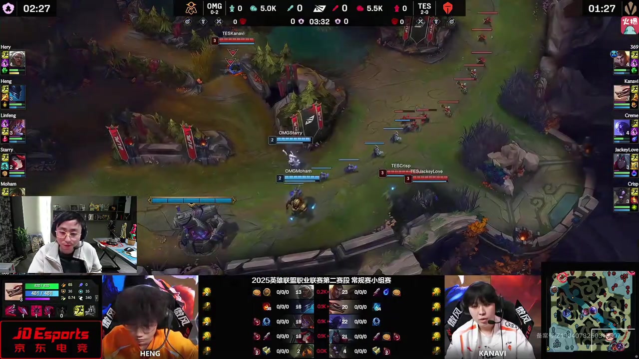 png电子水晶哥看TES爆杀OMG拿下三连胜：TES虐了三把菜下班了！